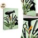 Hairdressing Tools & Bird Of Paradise Themed Painting Poster, Sleek Black Salon Supplies With Tropical Floral Poster, Stylish Artistic Decor Ideal For_maomaolike.com