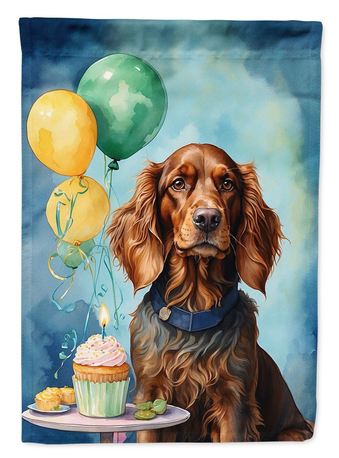 Irish Setter Happy Birthday Garden Flag Mailbox Flag Decorative Yard Flag Banner Outside Patio Artwork Yard Flower Beds, Garden Size, Multicolor_maomaolike.com