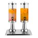 SOGA 6L Dual Silver Stainless Steel Beverage Dispenser Ice Cylinder Clear Juicer Hot Cold Water Jug_maomaolike.com