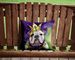 English Bulldog King Of Mardi Gras Throw Pillow Machine Washable, Indoor Outdoor Decorative Pillow For Couch, Bed Or Patio, 14Hx14W_maomaolike.com