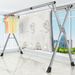 SOGA 2.4m Portable Standing Clothes Drying Rack Foldable Space-Saving Laundry Holder Indoor Outdoor_maomaolike.com