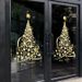 Golden Christmas Tree Window Clings Stickers For Glass, Large DIY Static Wall Window Door Mural Showcase Decal Sticker_maomaolike.com