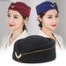 Hot Sale Womn Elgant Stwardss Cadt Uniform Caps Wool Flt Pillbox Air Hostsss Brt Hat Costum Cosplay Musical_maomaolike.com