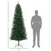 8' Tall Unlit Slim Fir Artificial Christmas Tree With Realistic Branches, And 1168 Tips, Green_maomaolike.com
