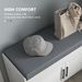 Shoe Storage Bench, Modern Entryway Bench With Cushion, Hidden Compartments, Adjustable Shelves, Shutter Doors, White_maomaolike.com