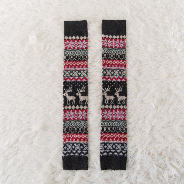 Deer snowflake stockings over the knee high socks leg warmers Rabbit wool warm socks Pile socks JK tide socks women_maomaolike.com