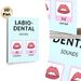 Labio-Dental Sounds Educational Painting Poster, Clear Cartoon Lip Illustration Poster, Supports English Pronunciation Learning, Ideal For Language_maomaolike.com