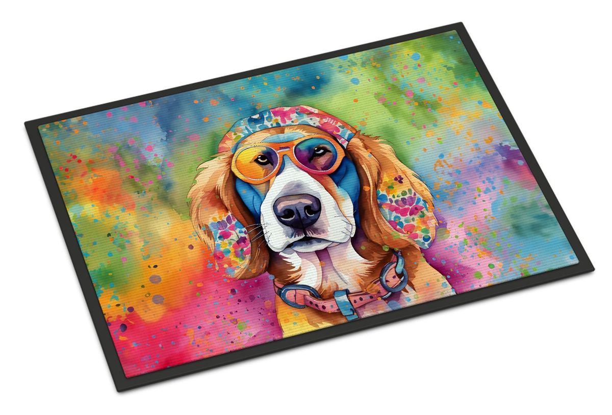 Hippie Dawg Doormat Front Door Mat Indoor Outdoor Rugs For Entryway, Non Slip Washable Low Pile, 24H X 36W_maomaolike.com