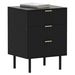conifferism Fluted Black Nightstand 3 Drawers, Bedroom 26' Tall Bedside Night Stand, Modern Bed Side End Table Living Room, 19' Small Space Mid Century Storage Cabinet_maomaolike.com