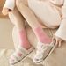 White socks for women autumn and winter warm mink fleece sleep home socks embroidery cute girl winter female long socks_maomaolike.com