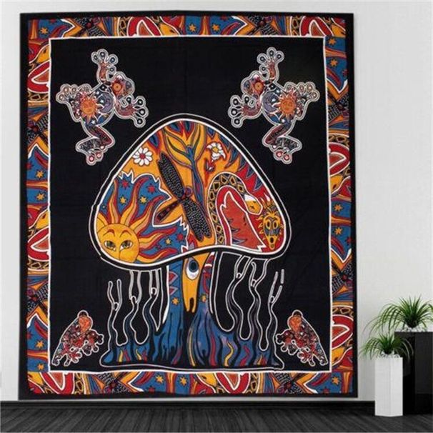 Moroccan Ethnic Style Hanging Indian Mandala Totem Background Cloth Bedroom Headboard Decoration Cozy Oversized Tapestry_maomaolike.com