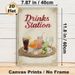 Drinks Station Painting Poster, Vintage-inspired Vibrant Assorted Drinks Poster, Charming Decorative Piece Ideal For Kitchen, Bar And Dining Area_maomaolike.com