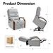 Power Lift Recliner Chair For Elderly, Recliner Chair With Massage & Heat, Electric Leather Lift Recliner Chair For Living Room With Side Pocket, Gray_maomaolike.com