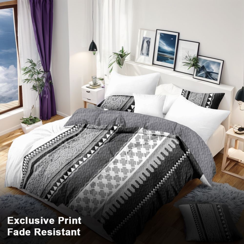 3 Piece Soft All-Season Washed Microfiber And Viscose Comforter Set,Queen/King/Calking Bedding Set With Bedspread & Pillowcases, Print, Flowerd, Moisture-Wicking,Soft, Cooling, Breathable, Easy Care_maomaolike.com