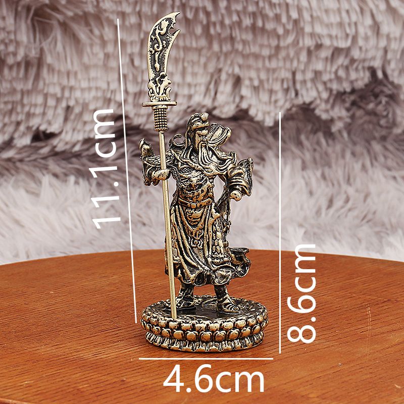 Guanyin Statue Style With Knife And Lotus Base For Entrance Hallway, Office, Coffee Table, Antique Props, Metal Crafts_maomaolike.com
