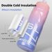 Insulated Keep Cold Water 610ML Big Capacity Cycling Bottle Fashionable Gradient Color Road Bicycle Kettle_maomaolike.com