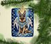German Shepherd My Angel Porcelain Ornament Christmas Tree Hanging Decorations For Home Christmas Holiday, Rectangle, Gift, Multicolor_maomaolike.com