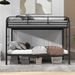 Twin Over Twin Bunk Bed With Ladders_maomaolike.com