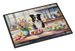 Decorating Easter Border Collie Doormat Front Door Mat Indoor Outdoor Rugs For Entryway, Non Slip Washable Low Pile, 24H X 36W_maomaolike.com