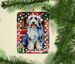 Bearded Collie Christmas Porcelain Ornament Christmas Tree Hanging Decorations For Home Christmas Holiday, Rectangle, Gift, Multicolor_maomaolike.com