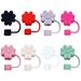 Flower Straw Cover Solid Color Soft Silicone Silicone Straw Cap Hot Sale Food Grade Silicone Dust Cap Anti-fouling Cover_maomaolike.com