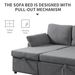 84.2" Sleeper Sofa Bed,Pull Out Sofa Bed With Storage Chaise L Shape Sectional Sofa_maomaolike.com