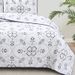 Quilted Duvet Cover Set - 3-Piece Reversible Bedspread With Embroidery Washable Lightweight Summer Blanket For_maomaolike.com