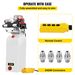 Hydraulic Pump, 8 Quart/2 Gal Double Acting Dump Trailer Pump DC 12V, 3200 PSI Max Relief Pressure, Electric Hydraulic Power Unit For Dump Trailer Car Lifting (with 4pcs SAE #6 Connectors)_maomaolike.com