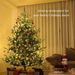 7.5 Ft Prelit Christmas Tree, Nordic Pine Artificial Christmas Tree With 300 Dual Color LED Lights And 1218 Branch Tips, Hinged Xmas Tree With Wide Base For Holiday Party, Green_maomaolike.com