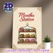Meetha Station Painting Poster, Vintage-style Ornate Framed Colorful Indian Sweet Display Poster, Brings Warm Festive Vibe, Ideal For Restaurant_maomaolike.com