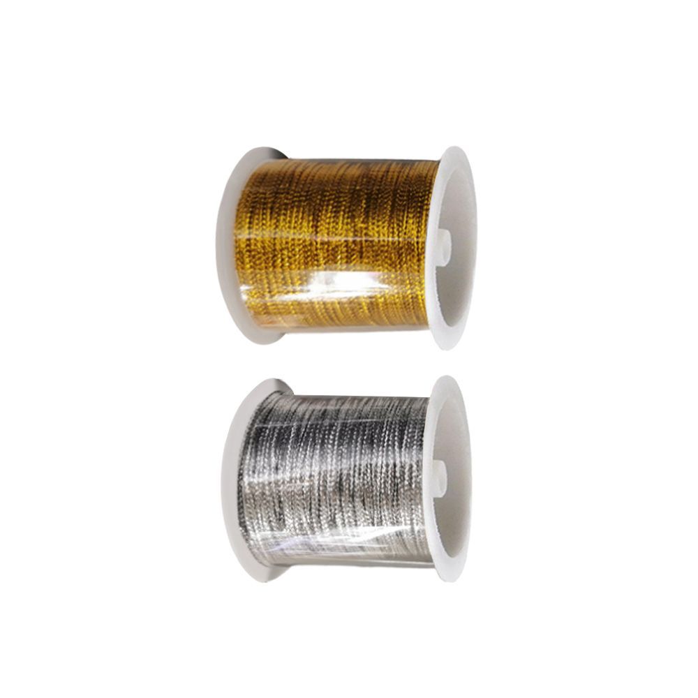 Dual-Color Christmas Ribbon Rolls - 12-Ply Gold And Silver Hollow Ribbon Spools_maomaolike.com