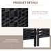 Room Divider, 6 Panel Folding Privacy Screen, 6FT Tall Portable Wicker Weave Partition Wall Divider For Bedroom, Home Office, Black_maomaolike.com