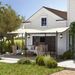 10' X 20' Wall-Mounted Outdoor Pergola Canopy, Metal Patio Canopy With Drainage Holes For Backyard Garden, Cream White_maomaolike.com