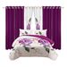 9 Piece Soft All-Season Washed Microfiber Cover Set , Queen/King/Calking Bedding Set With Pillowcases,Bedspread Print Curtains & Solid Curtains,Print, Moisture-Wicking, Soft ,Cooling, Easy Care_maomaolike.com