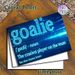 Goalie Definition Painting Poster, Neon Blue Cyber-style Text Poster, Unique Sports-themed Wall Decor Suitable For Game Rooms, Sports Lounges_maomaolike.com
