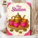 Chai Station Themed Painting Poster, Rich-toned Traditional Tea Set & Spices Scene Poster, Cozy Cultural Decor Option For Kitchen, Tea Room Or Dining_maomaolike.com