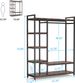 Freestanding Closet Organizer With 6 Shelves And Hanging Bar_maomaolike.com