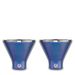 Stainless Steel Martini Glass, Set Of 2 - Shimmer Blue_maomaolike.com