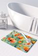 California California Poppies In Watercolor Memory Foam Kitchen Mat Machine Washable Anti-Fatigue Mat Cushion Comfort Bath Mat Or Kitchen Rug_maomaolike.com