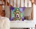 Pit Bull Terrier King Of Mardi Gras Throw Pillow Machine Washable, Indoor Outdoor Decorative Pillow For Couch, Bed Or Patio, 14Hx14W_maomaolike.com