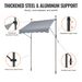 VEVOR 59x47" Patio Awning Retractable Awning Sunshade Shelter With Crank Handle_maomaolike.com