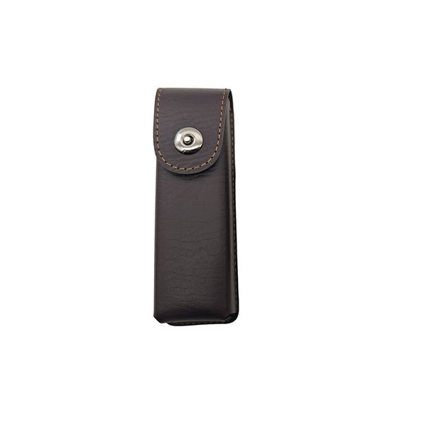 Unisex Long foldable reading glasses case Men's and women's portable leather belt reading glasses Magnet case compact and pressure resistant_maomaolike.com