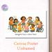 Inclusive Community Painting Poster, Warm Watercolor-style Diverse Interacting People With Communication Aids Poster, Fosters Supportive Inclusive_maomaolike.com