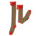 Unisex Christmas bow Diagonal striped stockings party over-the-knee socks Candy stockings Festive Christmas socks_maomaolike.com