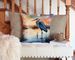 Blue Heron Setting Sun Throw Pillow Machine Washable, Indoor Outdoor Decorative Pillow For Couch, Bed Or Patio, 14Hx14W_maomaolike.com