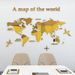 XS To L Size World Map Mirror Sticker European Version Acrylic Self-Adhesive Office Corporate Culture Wall Decal_maomaolike.com