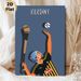 Kilkenny Hurling Painting Poster, Minimalist Flat-style Illustrated Hurler With Hurley & Sliotar Poster, Sporty Decorative Piece Suitable For Home_maomaolike.com