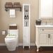 66.92" Tall Bathroom Storage Cabinet With Adjustable Shelves,Slim 1 Doors Freestanding Cabinet With Anti-Tip, Open Compartments, For Home, Small Spaces, Bathroom,Kitchen, Living Room_maomaolike.com