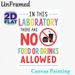 Lab No Food Or Drinks Themed Painting Poster, Vibrant Colorful Typographic & Warning Symbol Poster, Clear Rule Reminder Suitable For Laboratory_maomaolike.com