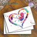 Fetus & Heart Themed Painting Poster, Vibrant Watercolor Style Poster, Colorful Heart-shaped Frame With Fetus Silhouette, Warm Heartfelt Decor Ideal_maomaolike.com